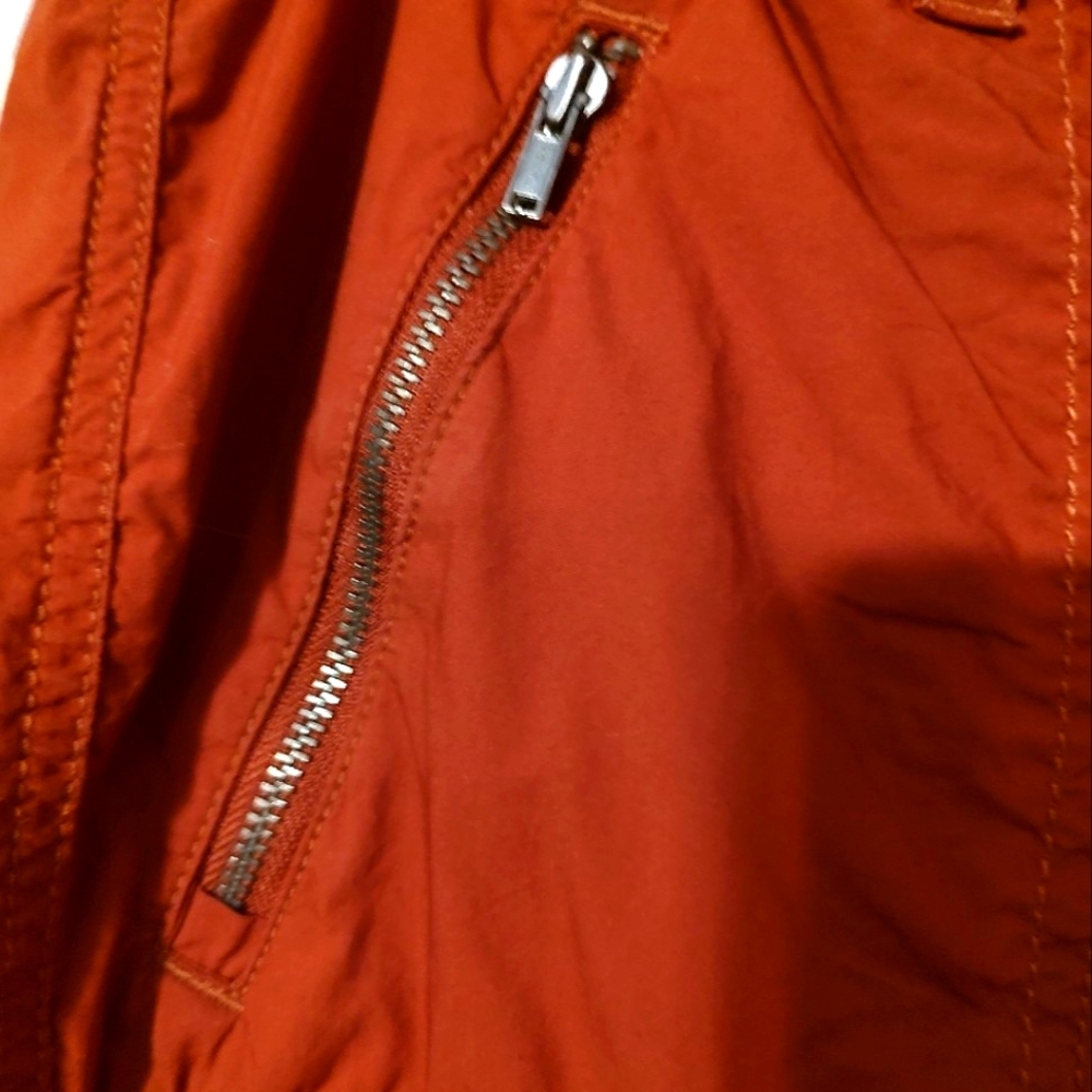 🍂 Fabulous Loft Rich Sienna Burnt Orange Ankle Active Wear Cargo Pants - 10 - Picture 11 of 14
